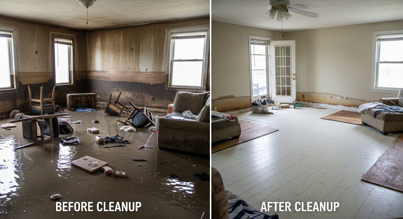 Mold Remediation in North Miami Beach, FL before and after cleanup
