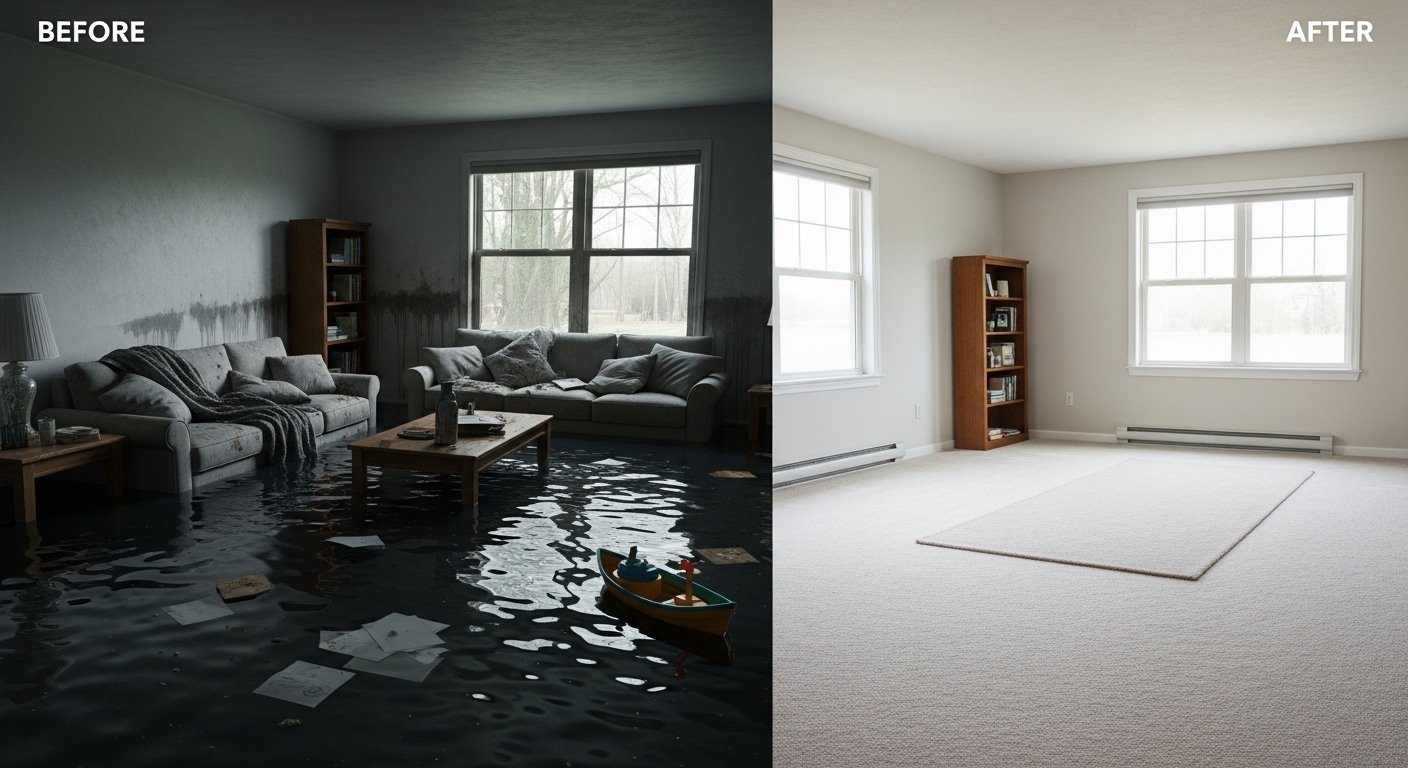 Underground Water Intrusion Repair in North Miami Beach, FL before and after cleanup