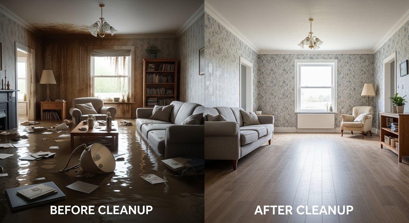 Disaster Recovery Planning in North Miami Beach, FL before and after cleanup