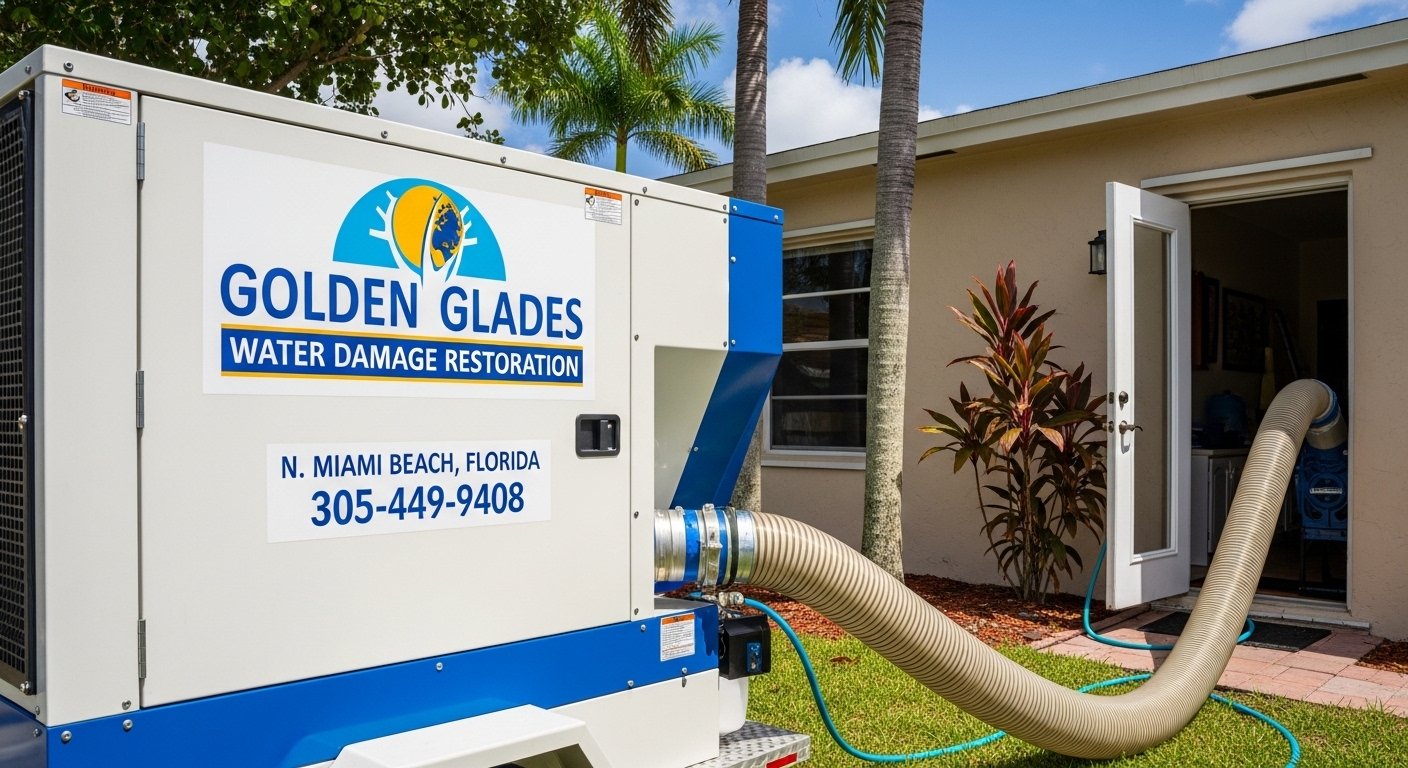 Large Loss Restoration in North Miami Beach, FL equipment setup