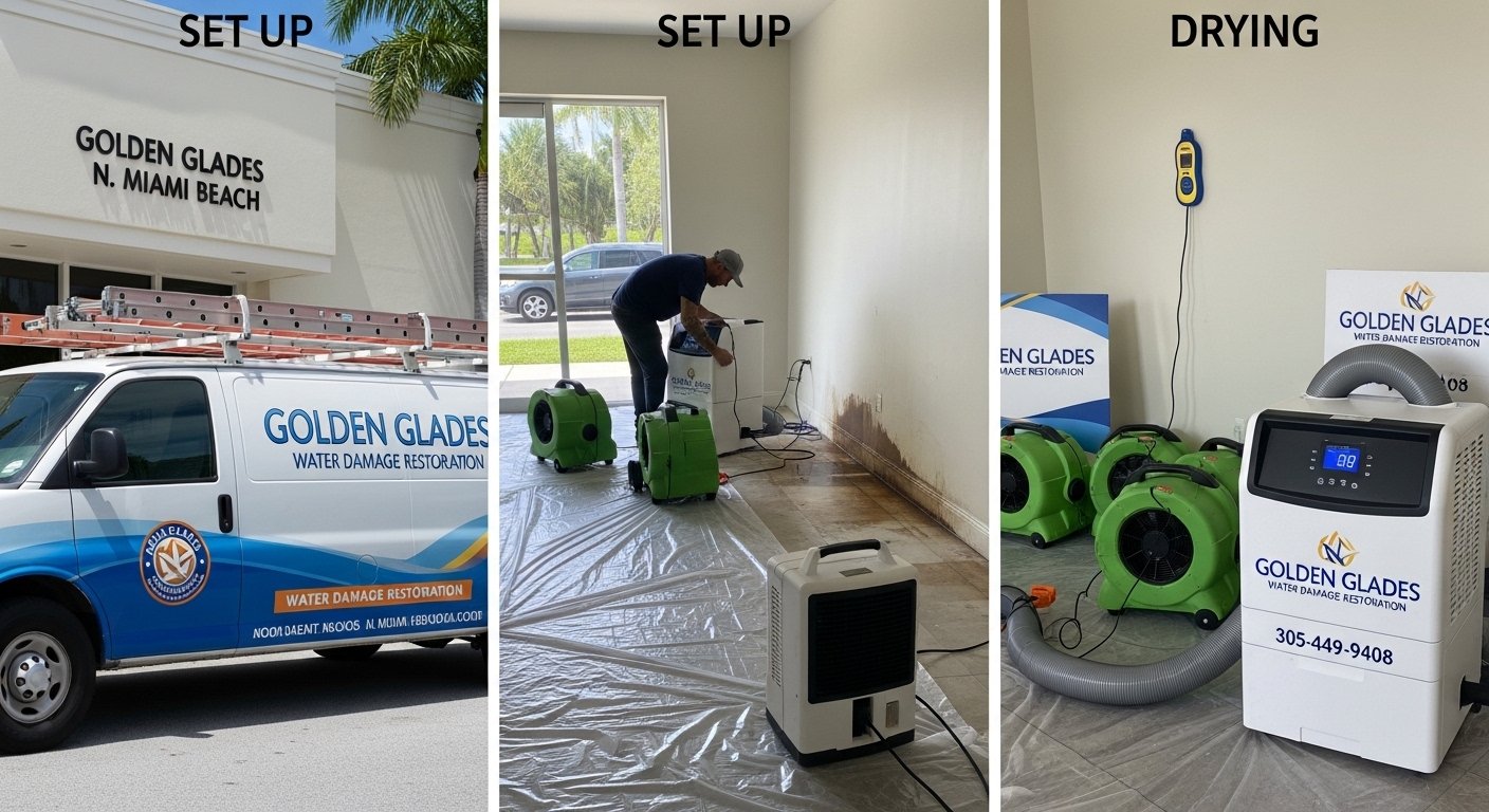 Storm Damage Restoration in North Miami Beach, FL crew working in North Miami Beach