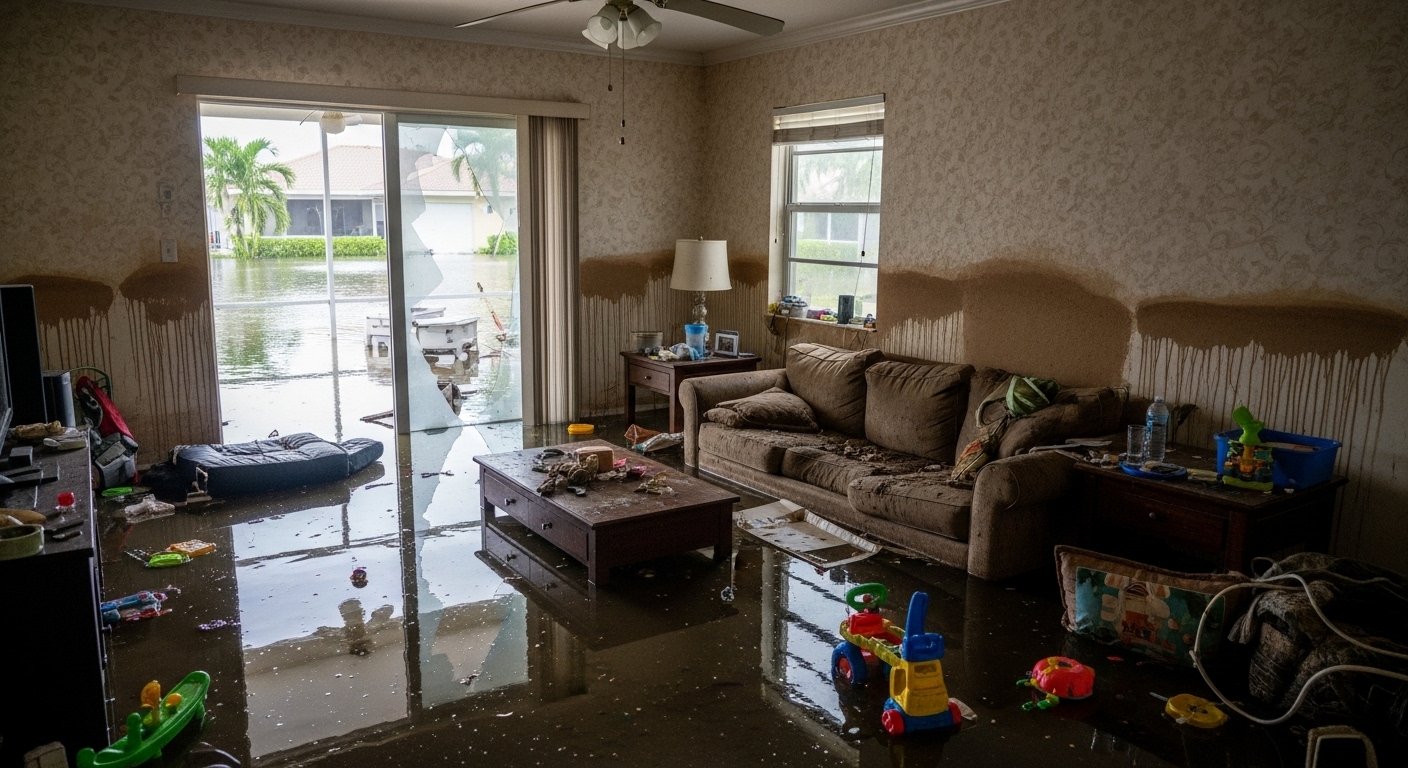 Roof Leak Emergency Tarp and Water Removal emergency damage